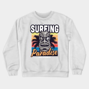 Surfing California Paradise Crewneck Sweatshirt